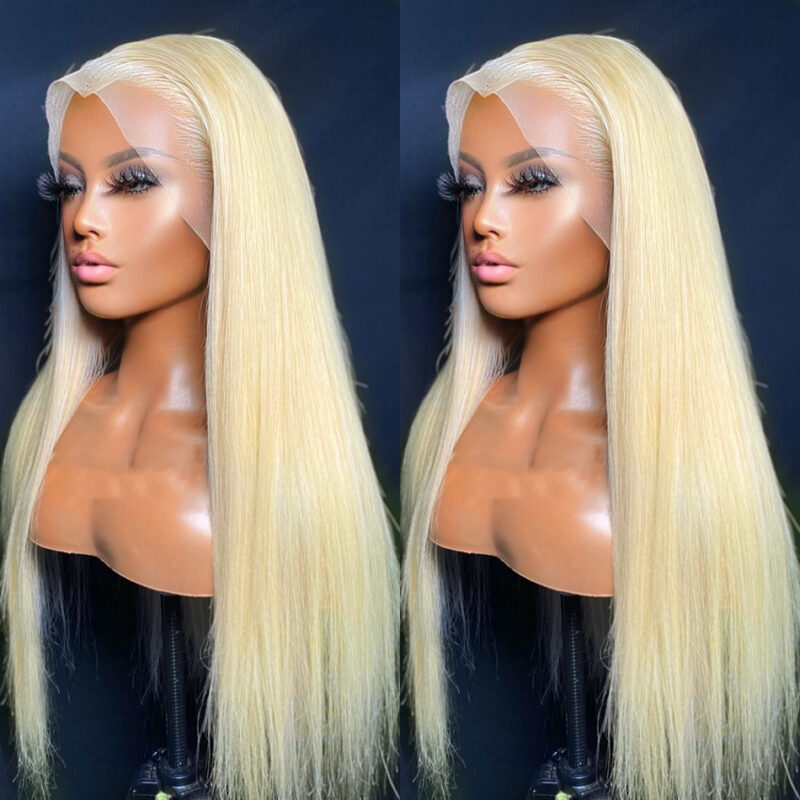 Rosabeauty 30 32 Inch 13x4 Straight 613 Blonde Bone Straight Human Hair Wigs